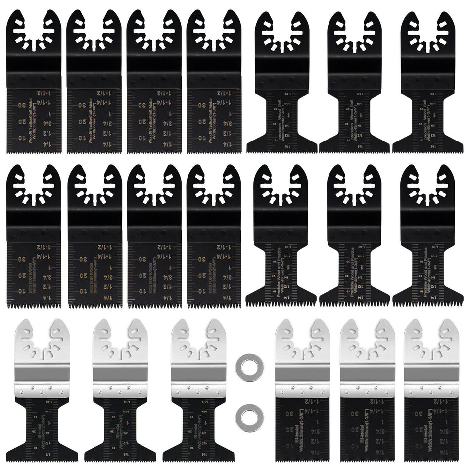 20PC Accessory Kit for Oscillating Multi-Tool Saw Blades