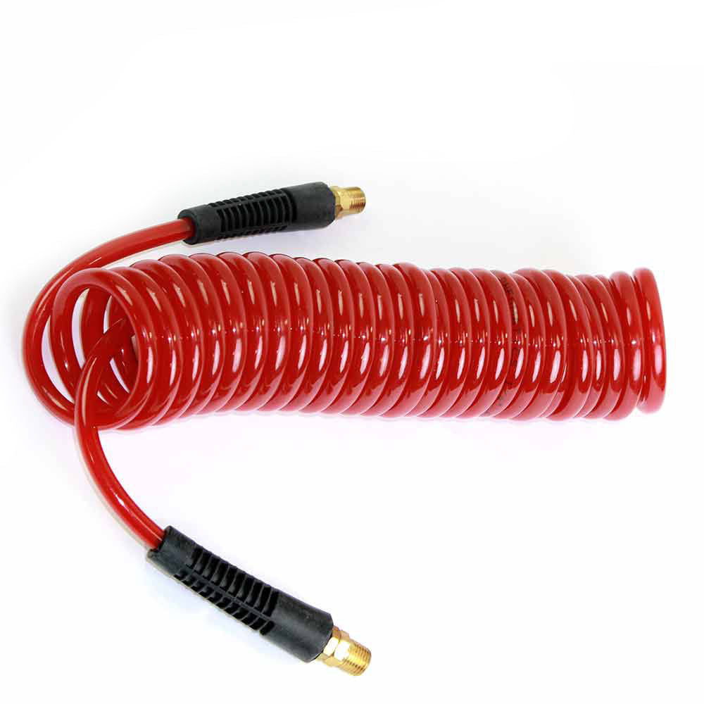 1/4" X 50 Foot Red Coil Coiled Air Hose - tool