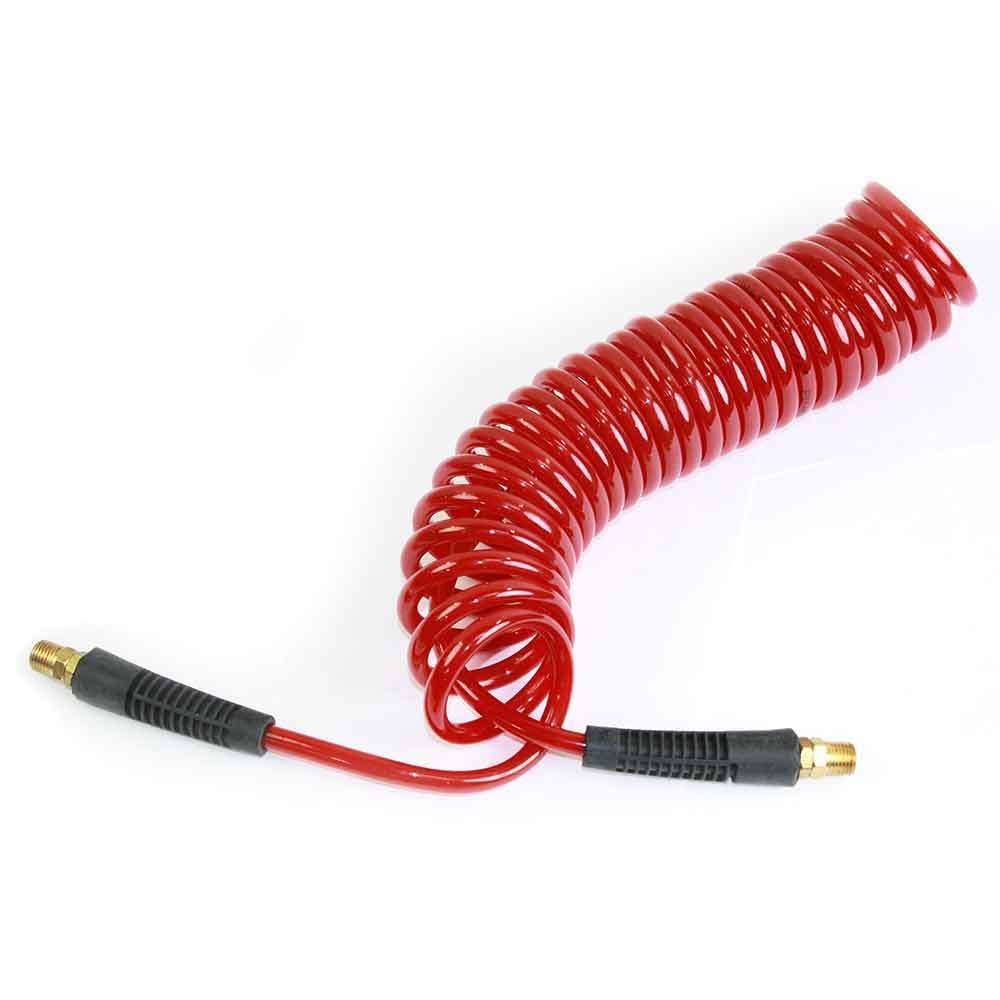 20 Foot Red Flexible Recoil Coil Air Hose - tool