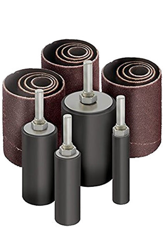 16pc Deep Long Sanding Round Drum Set for Wood Drill Press Sander Sleeves Kit - tool