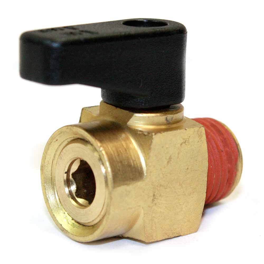 1/4" NPT Air Compressor Tank Drain Cock Shut Off Ball Valve - tool