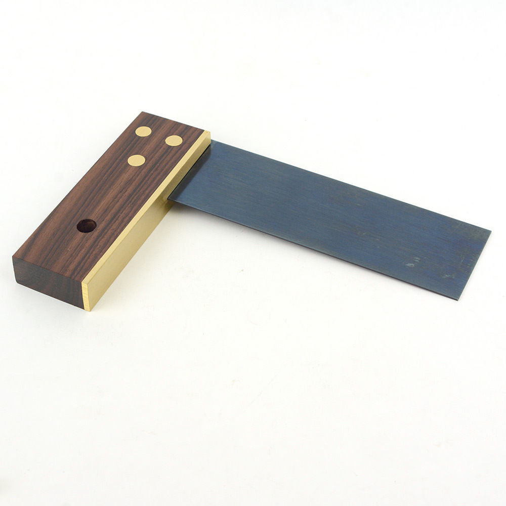 6 Inch Brass and Rosewood Try Square - tool