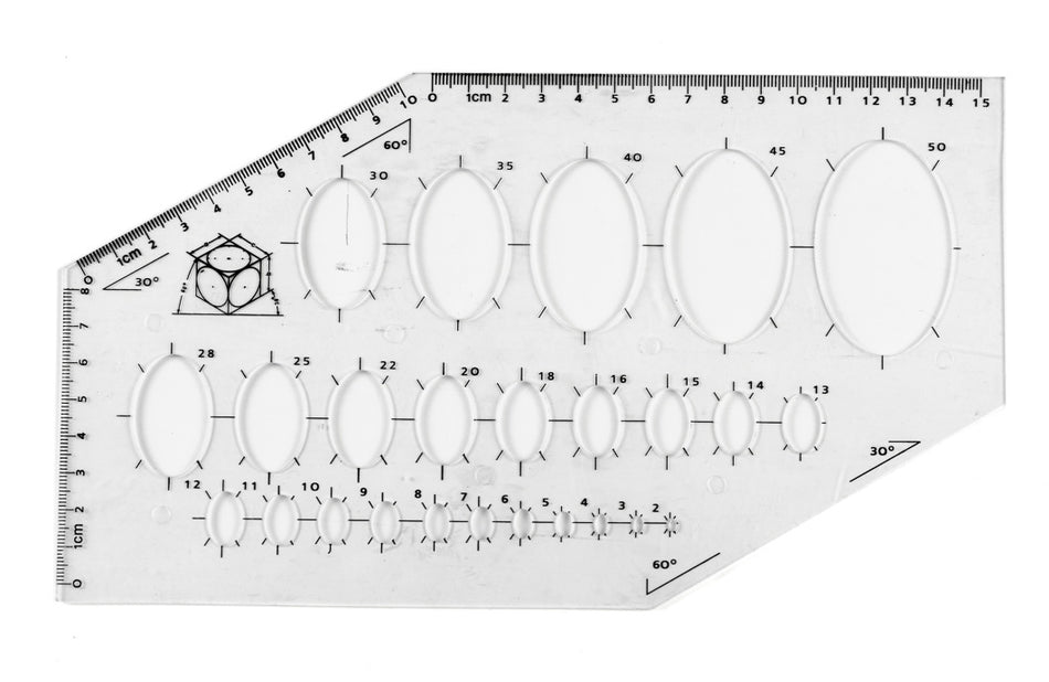 8 PC Hand Drawing Stencil Template Shape Set - tool