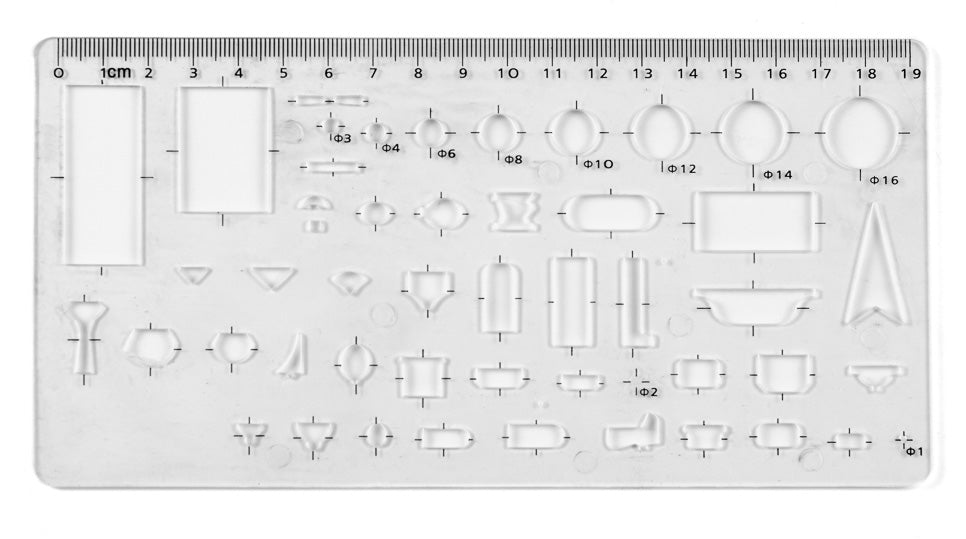 8 PC Hand Drawing Stencil Template Shape Set - tool