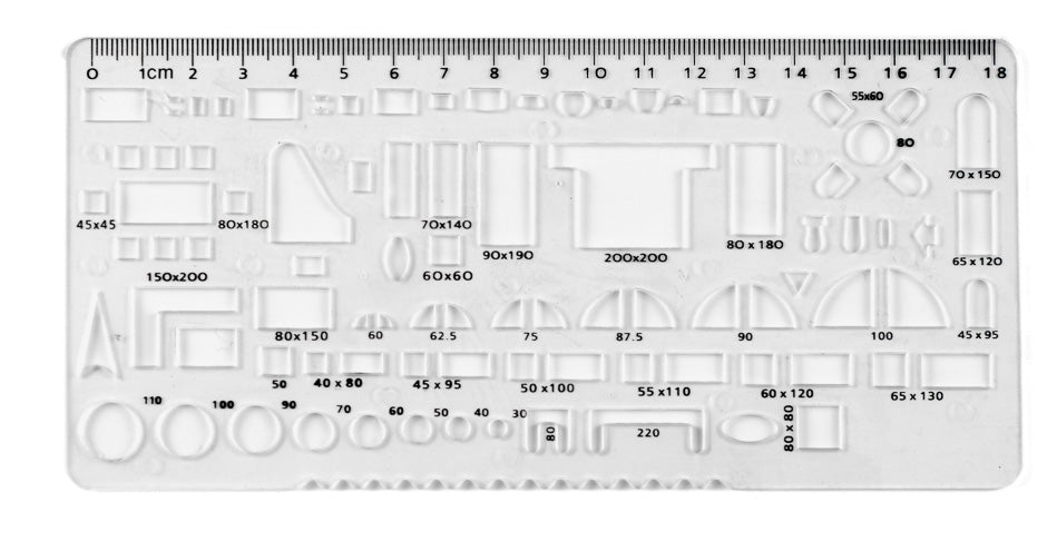 8 PC Hand Drawing Stencil Template Shape Set - tool