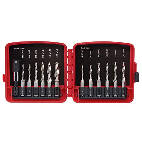 13 PC All in One Drill and Tap Tapping Bit Set - tool