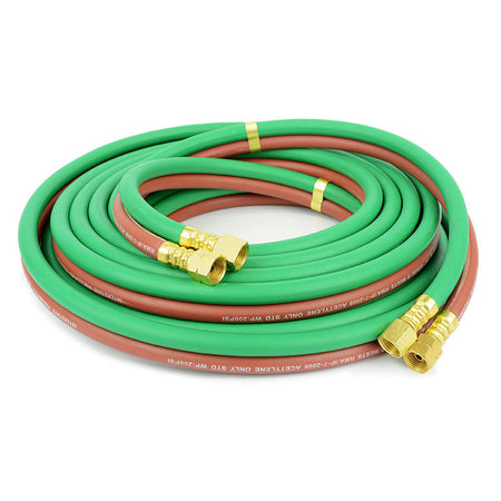 1/4 in. x 100 Foot Long Twin Line Gas Welding Hose Welder - tool