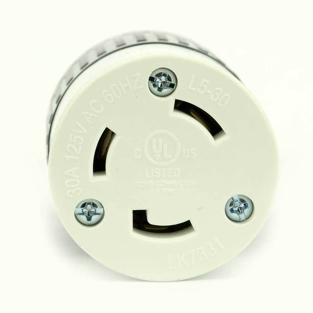 Female Twist Lock Electrical Receptacle Plug 3 Wire, 30 Amps, 125V, NEMA L5-30R - tool